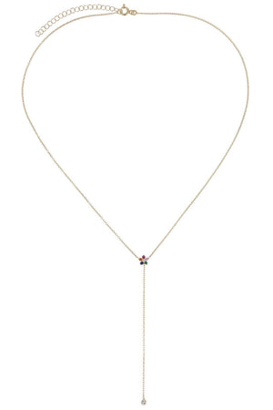 Multi-Color Flower Lariat - Adina Eden's Jewels