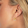  Pavé Pearl Shaker Huggie Earring - Adina Eden's Jewels