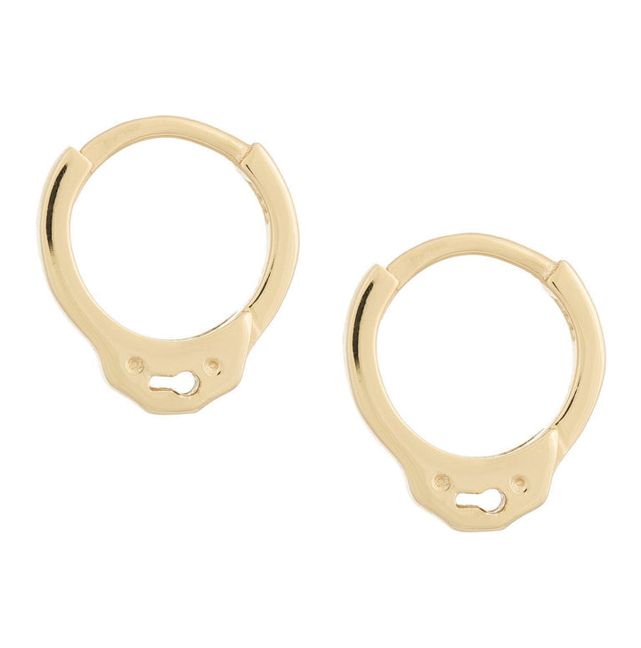 Gold Handcuff Huggie Earring - Adina Eden's Jewels