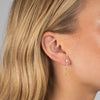  Double CZ Front Back Chain Stud Earring - Adina Eden's Jewels
