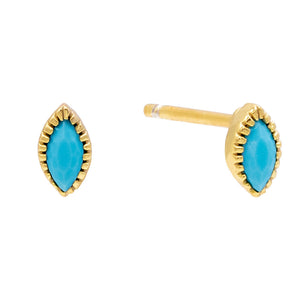 Turquoise Turquoise Stud Earring - Adina Eden's Jewels