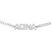 14K White Gold Mini Nameplate Bracelet 14K - Adina Eden's Jewels