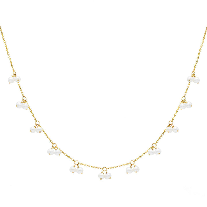 14K Gold Pearl Shaker Necklace 14K - Adina Eden's Jewels