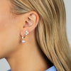  Pavé Pearl Dangle Huggie Earring - Adina Eden's Jewels