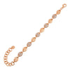 Rose Gold Pavé Puff Mariner Chain Bracelet - Adina Eden's Jewels