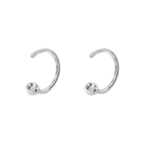  Ball Ear Threader Hoop Earring - Adina Eden's Jewels