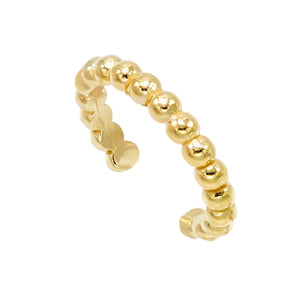 Gold / 15 MM Beaded Ear Cuff - Adina Eden's Jewels