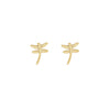 Gold Tiny Solid Dragonfly Stud Earring - Adina Eden's Jewels