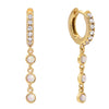 Opal Opal Bezel Huggie Earring - Adina Eden's Jewels