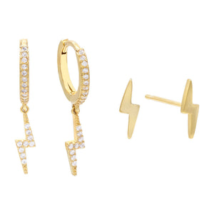 Combo Lightning Bolt Earring Combo Set - Adina Eden's Jewels