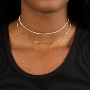  Tennis X Bezel Chain Choker Combo Set - Adina Eden's Jewels