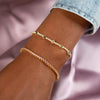  Gemstone Bezel Tennis Bracelet - Adina Eden's Jewels