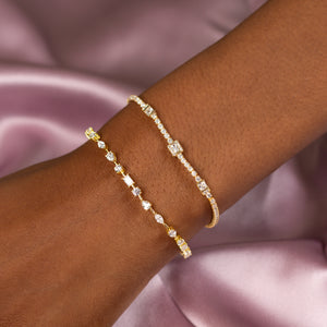  Triple Baguette Tennis Bracelet - Adina Eden's Jewels
