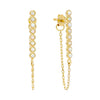 Opal Opal Bezel Chain Stud Earring - Adina Eden's Jewels