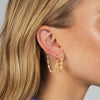  Tiny Pearl Chain Front Back Stud Earring - Adina Eden's Jewels