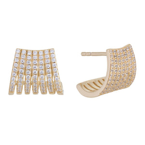 Gold Cage Huggies - Adina Eden's Jewels