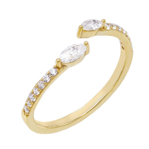Gold / 7 CZ Stone Ring - Adina Eden's Jewels