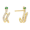 Emerald Green Snake Hook Stud Earring - Adina Eden's Jewels