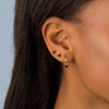  CZ Onyx Double Stone Stud Earring - Adina Eden's Jewels