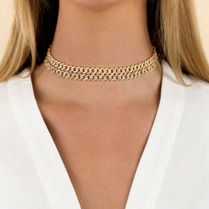  Pastel Enamel Chain Link Choker - Adina Eden's Jewels