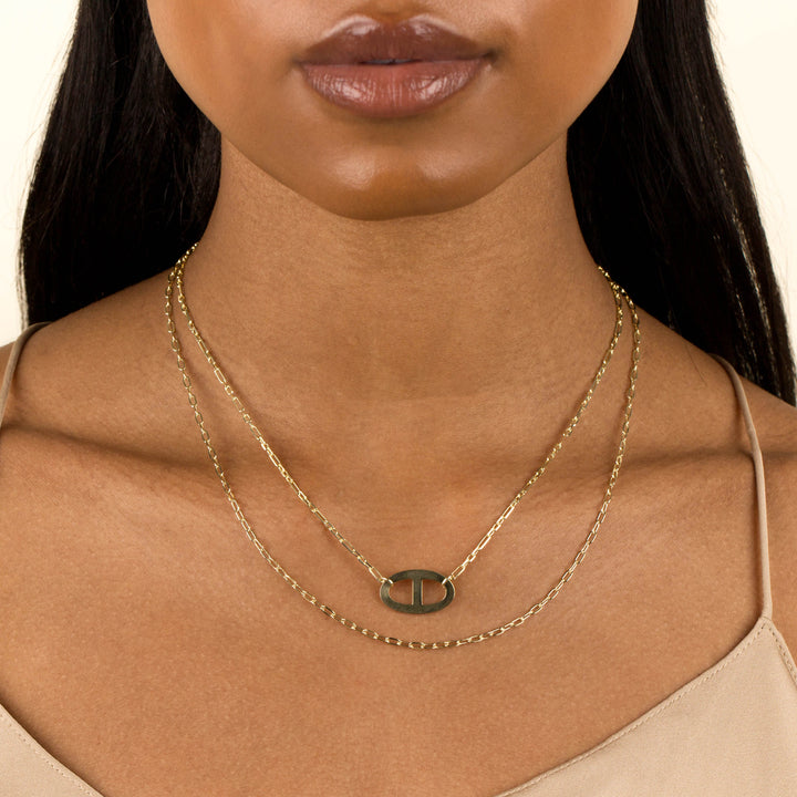  Thin Oval Link Necklace - Adina Eden's Jewels