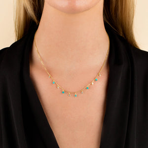  CZ Colored Teardrop Necklace - Adina Eden's Jewels