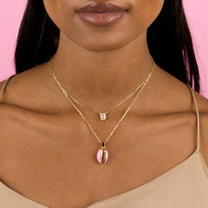  Enamel Seashell Necklace - Adina Eden's Jewels