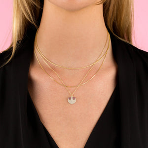  Double Chain Rope X Box Necklace - Adina Eden's Jewels