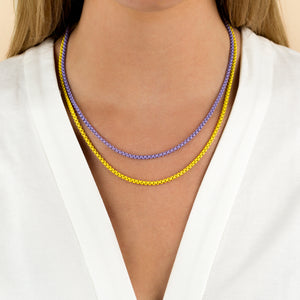  Colored Enamel Rope Chain Necklace - Adina Eden's Jewels