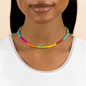  Bright Multi Color Bead Necklace - Adina Eden's Jewels