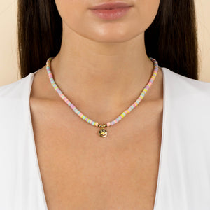  Pastel Smiley Face Necklace - Adina Eden's Jewels