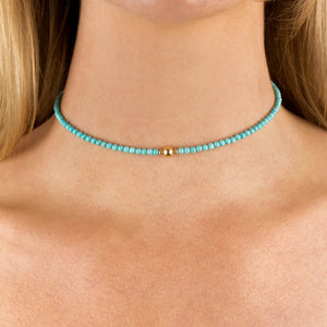  Turquoise Bead Choker - Adina Eden's Jewels