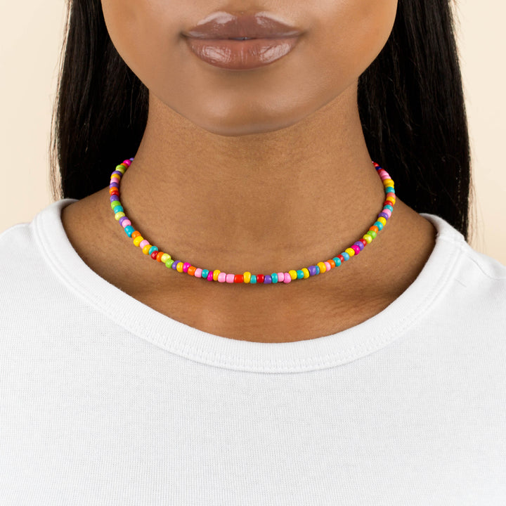  Rainbow Bead Necklace - Adina Eden's Jewels