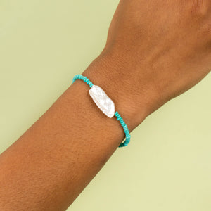  Baroque Pearl Color Beaded Bracelet - Adina Eden's Jewels