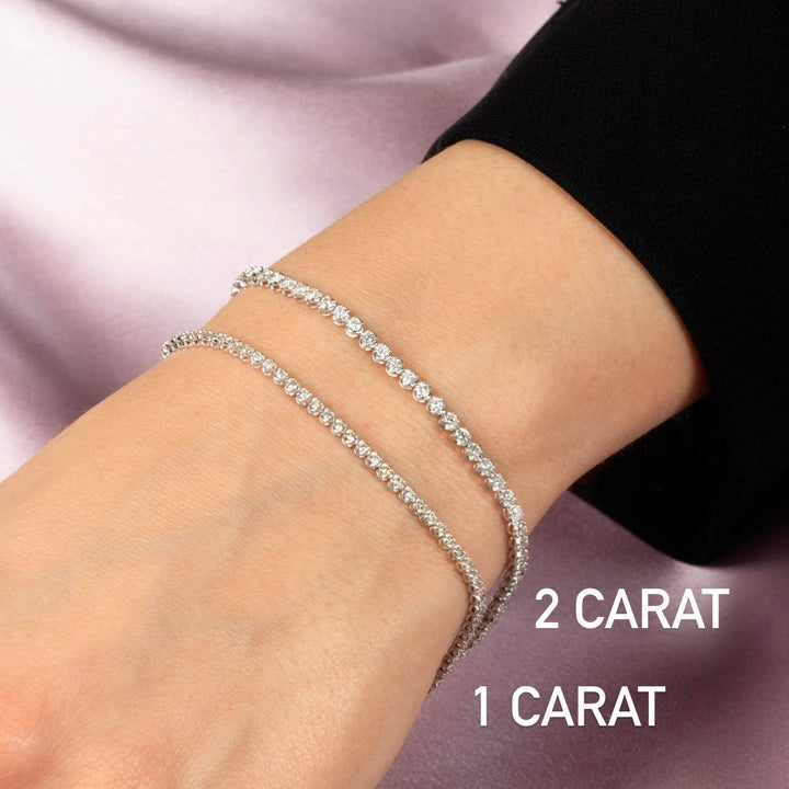  1 Carat Diamond Tennis Bracelet 14K - Adina Eden's Jewels