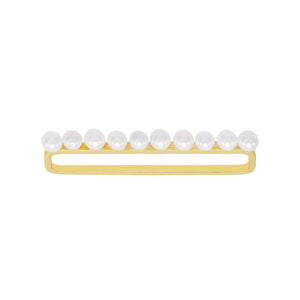 Pearl White Pearl Bar Cartilage Cuff - Adina Eden's Jewels