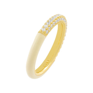  Pavé Neutral Enamel Band - Adina Eden's Jewels