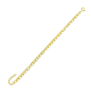  Oval Link X Chain Anklet - Adina Eden's Jewels