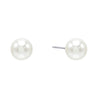 Pearl White Medium Pearl Stud Earring - Adina Eden's Jewels