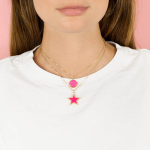  Enamel Star Charm Necklace - Adina Eden's Jewels