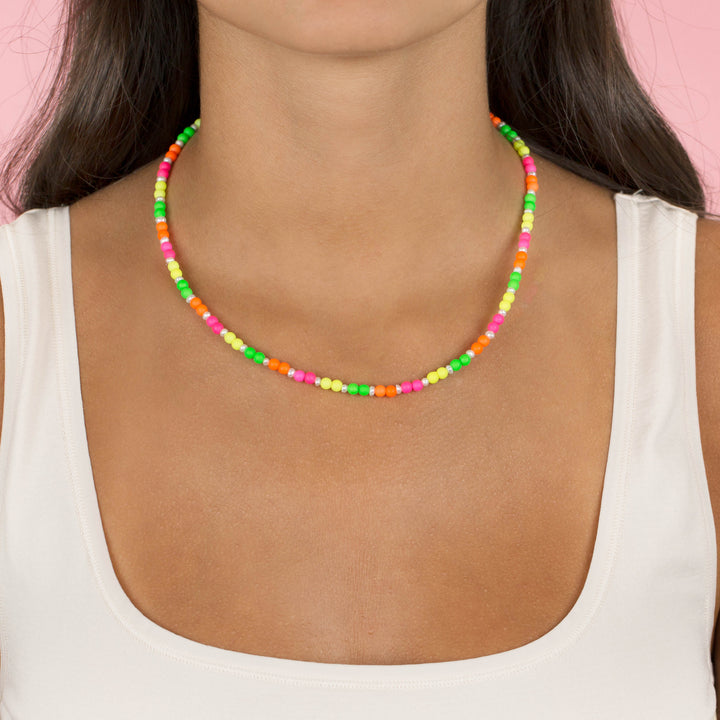  Neon Bead Necklace - Adina Eden's Jewels