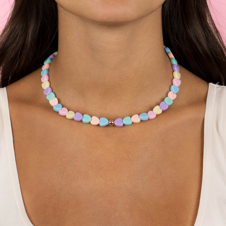 Pastel Heart Necklace - Adina Eden's Jewels