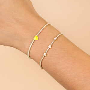  Mini Enamel Triple Star Tennis Bracelet - Adina Eden's Jewels