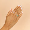  Pastel Two Tone Colored Baguette Ring - Adina Eden's Jewels