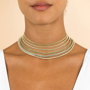  CZ Bezel Choker - Adina Eden's Jewels