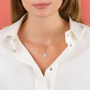  Tennis Racket Necklace 14K - Adina Eden's Jewels