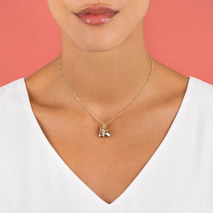  Boxing Gloves Necklace 14K - Adina Eden's Jewels