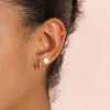  Diamond Cartilage Huggie Earring 14K - Adina Eden's Jewels