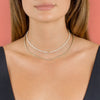  Diamond Bezel Tennis Necklace 14K - Adina Eden's Jewels