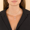  Diamond Enamel Heart Necklace 14K - Adina Eden's Jewels